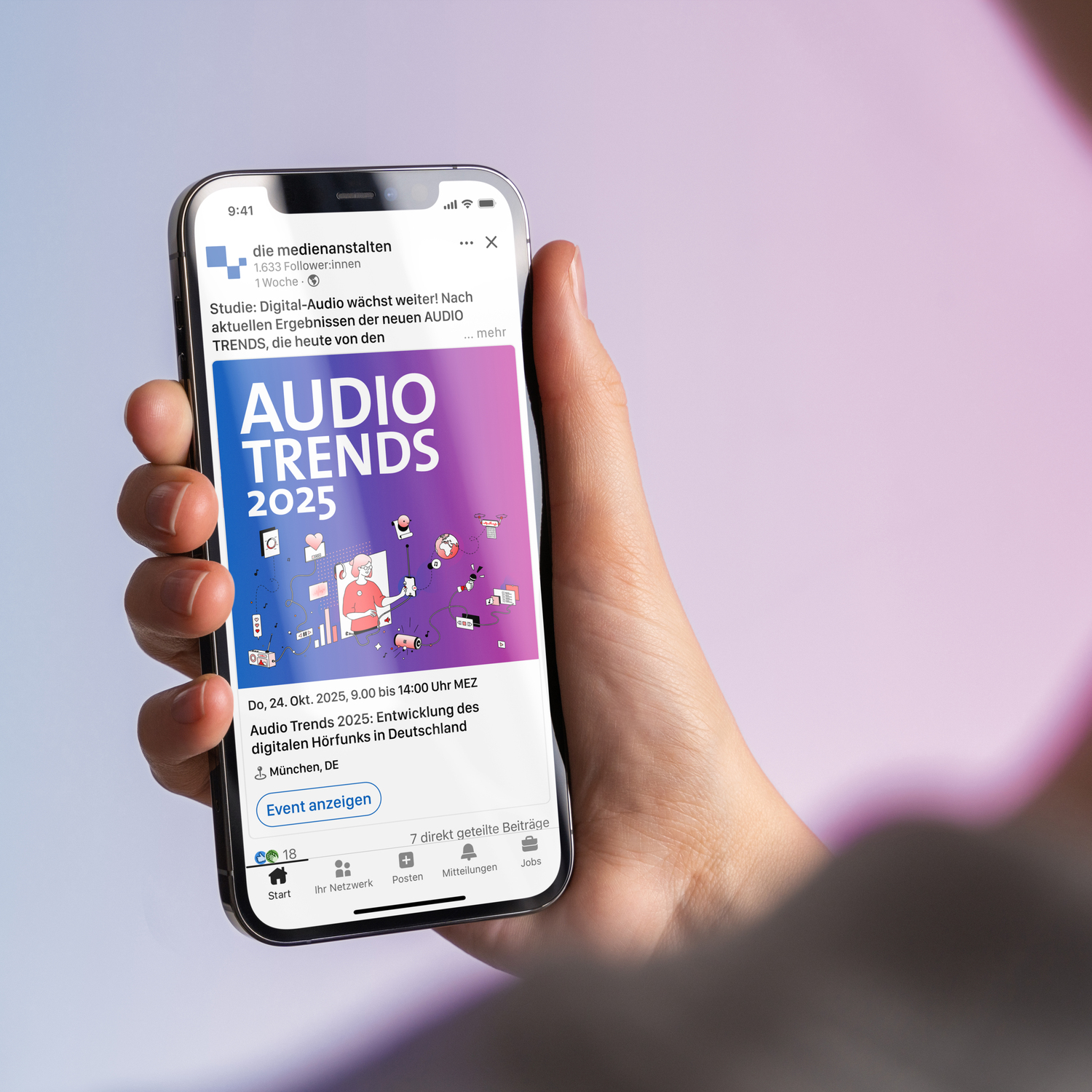 Audio Trends Linkedin Screen iPhone