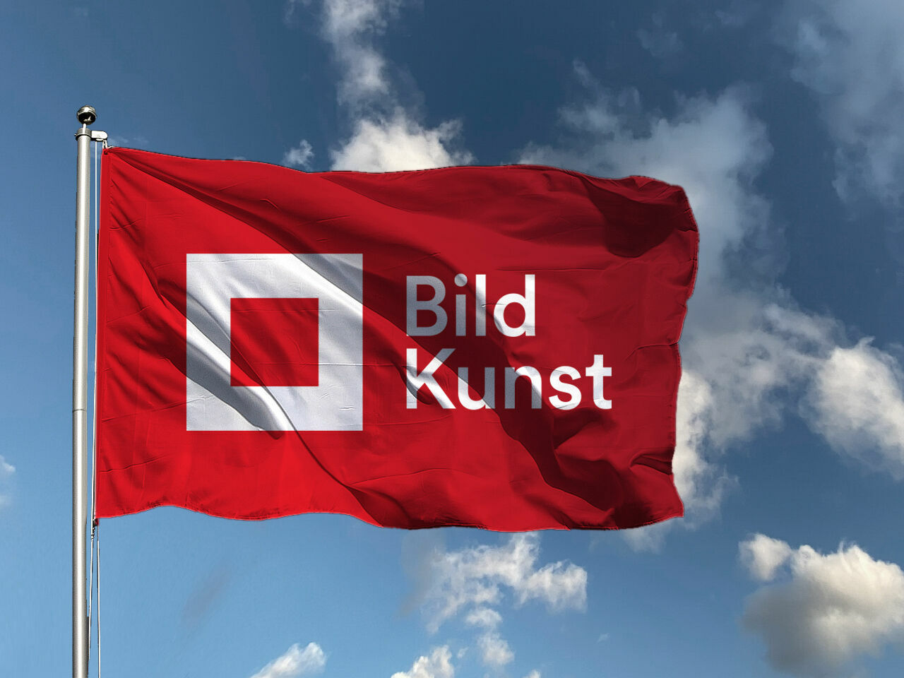 Flagge mit dem Logo der VG Bild-Kunst
