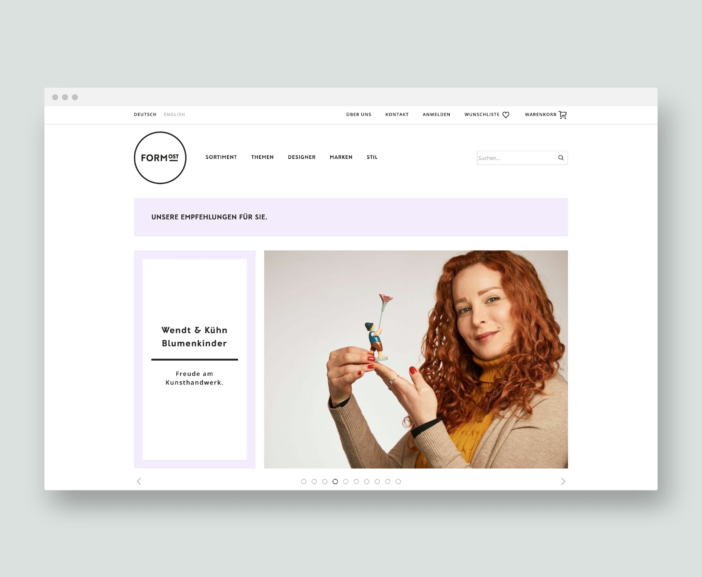 UI UX Webshop für Formost
