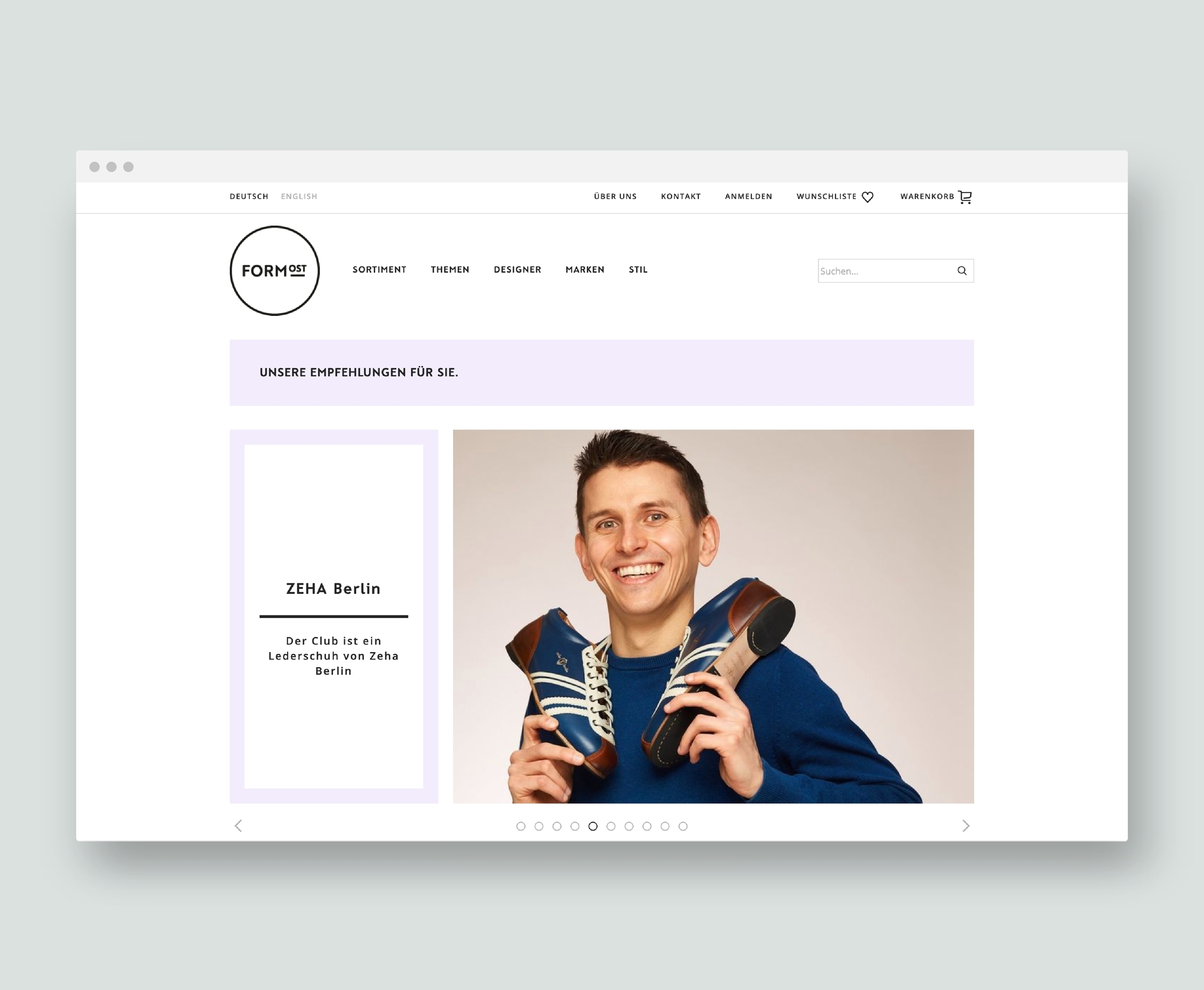 UI UX Webshop für Formost