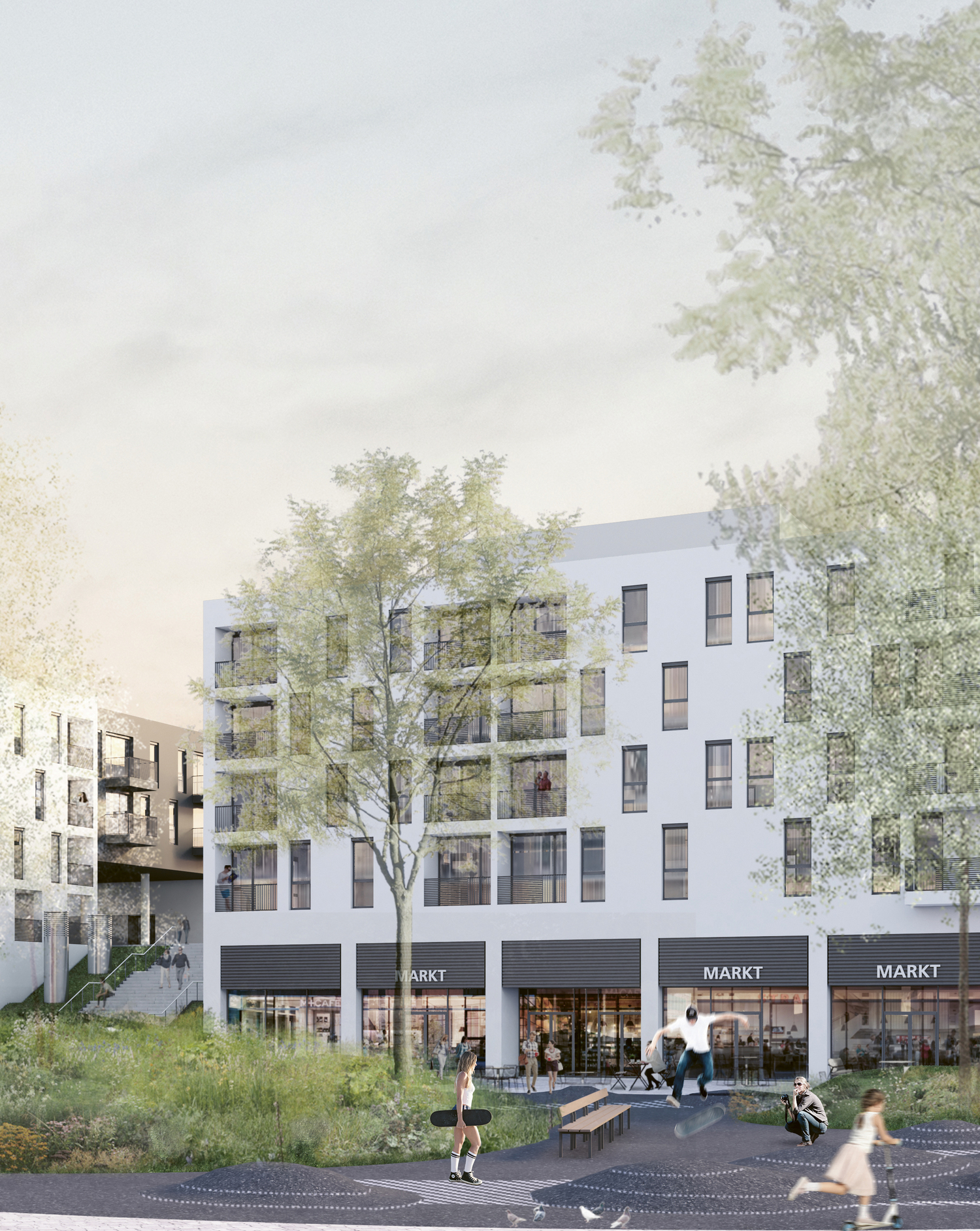 Motive aus dem Planungsbericht "Stadtquartier Marienhöfe" von Collignon Architektur