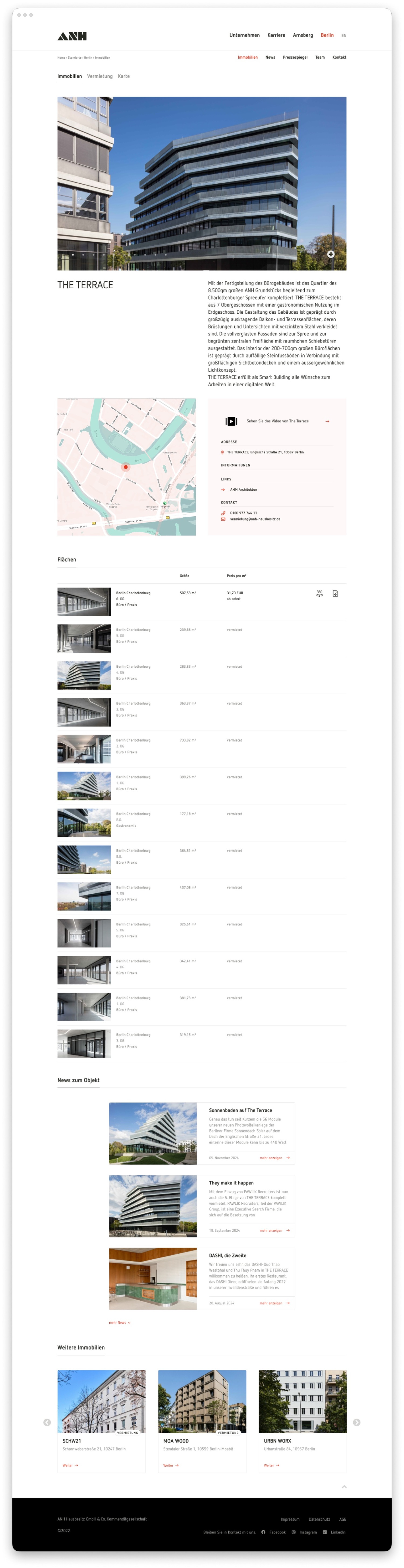 ANH Website UI Screens