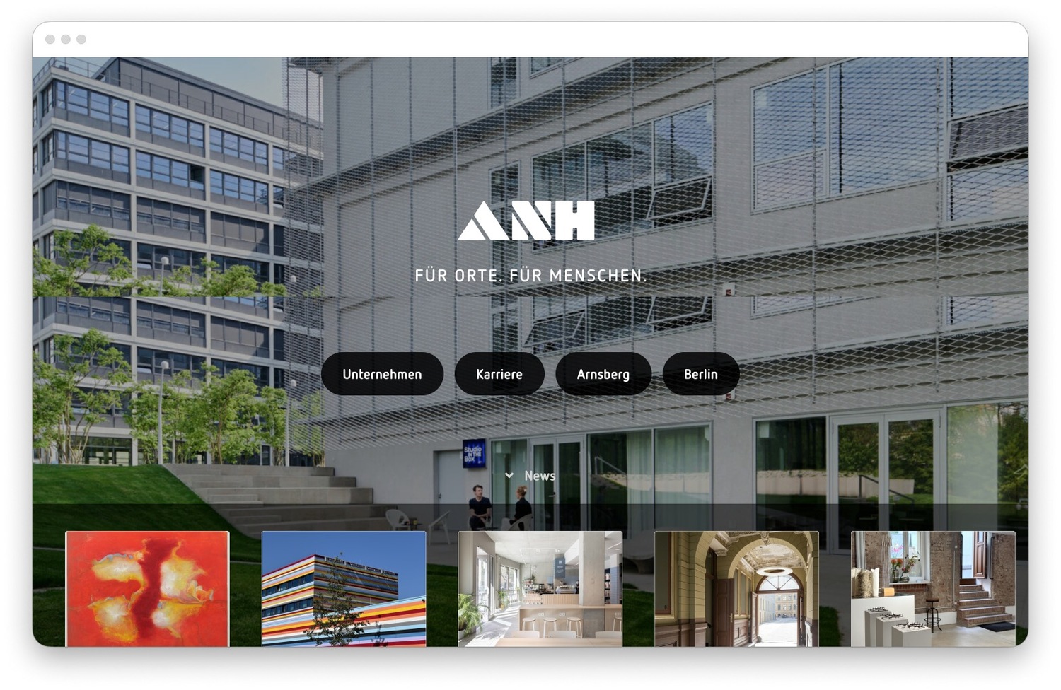 ANH Website UI Screens