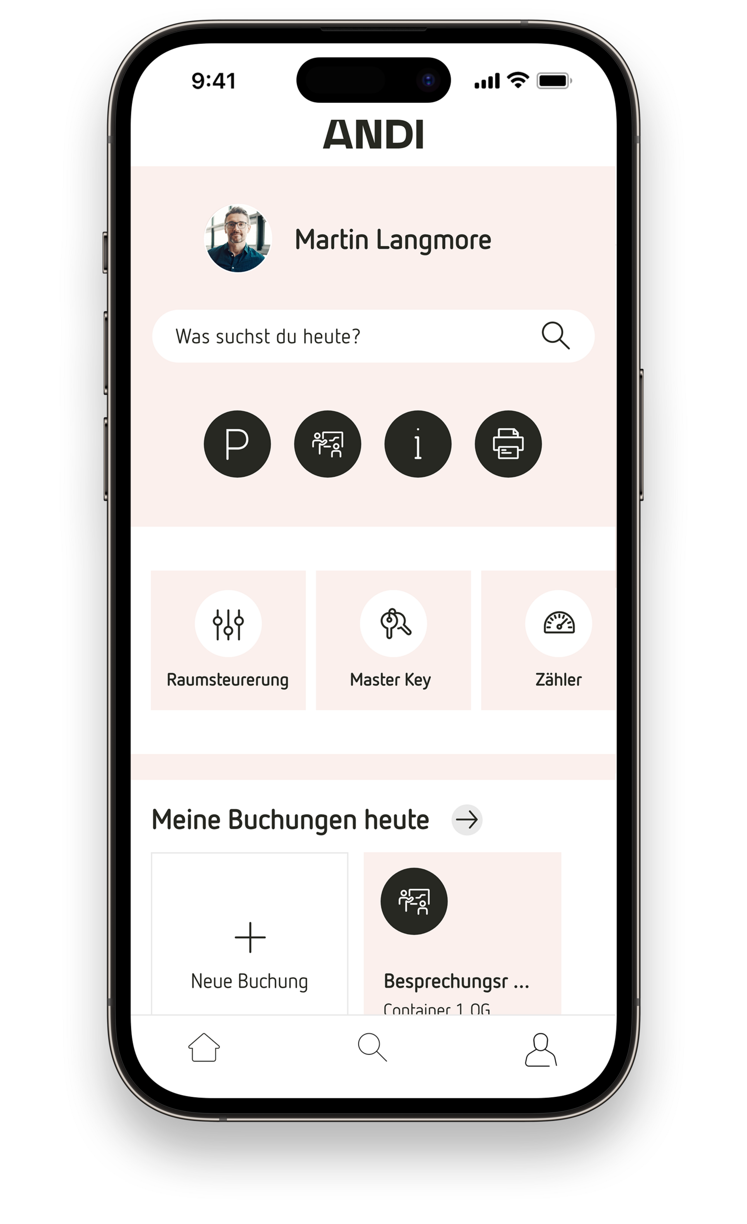 UI UX der App ANDI für ANH Hausbesitz