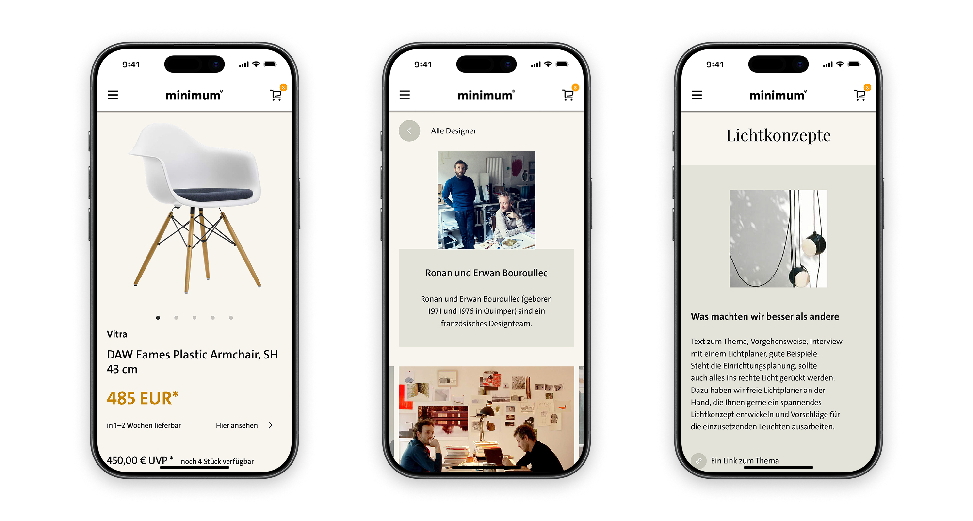 minimum Website mobile Screens