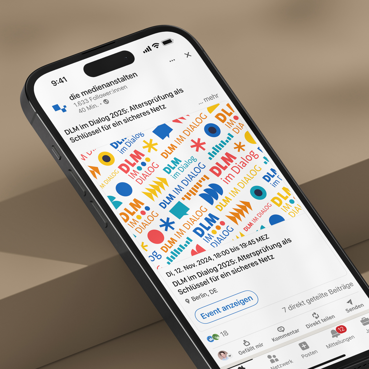 DLM im Dialog Linkedin Screen iPhone