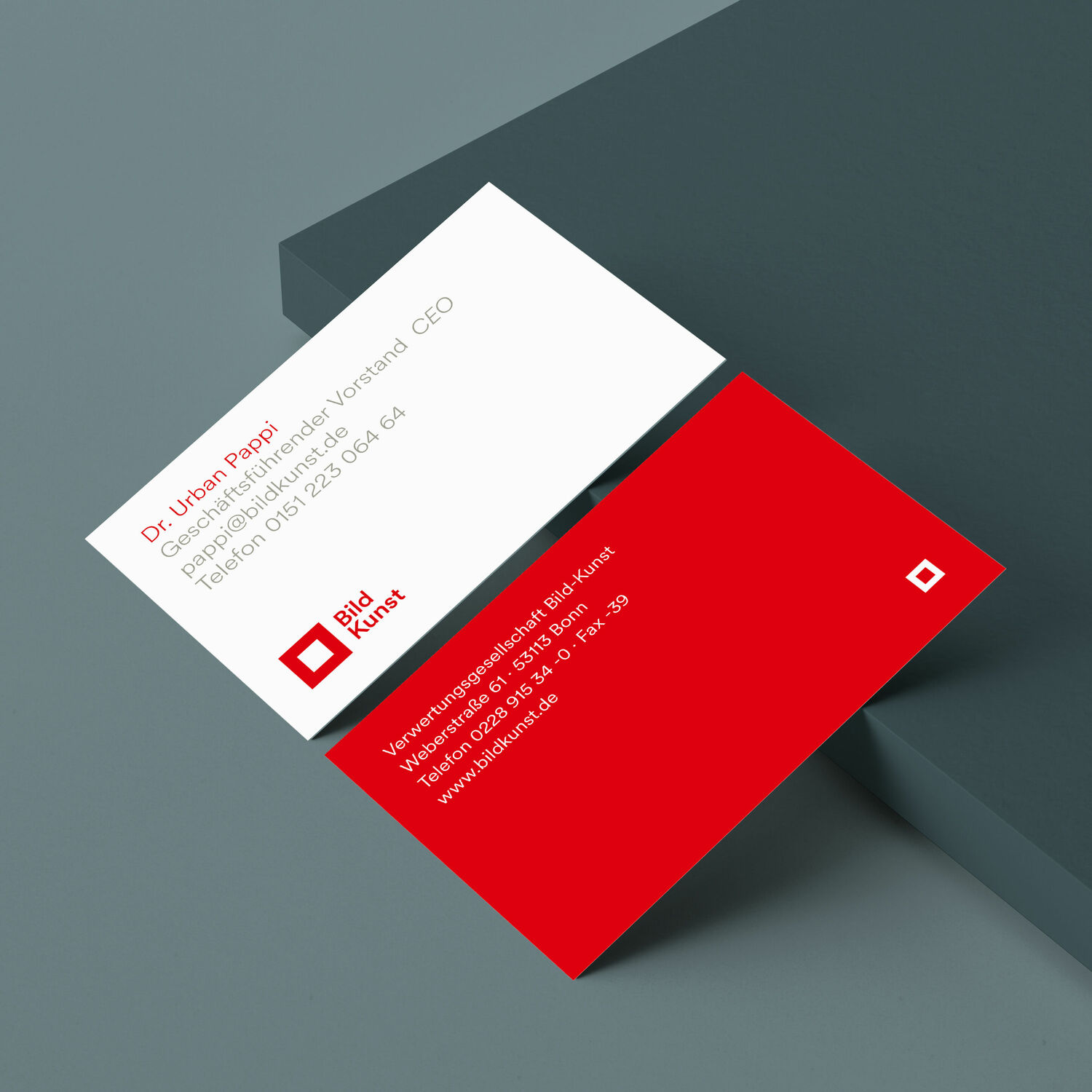 Visitenkarten der VG Bild-Kunst